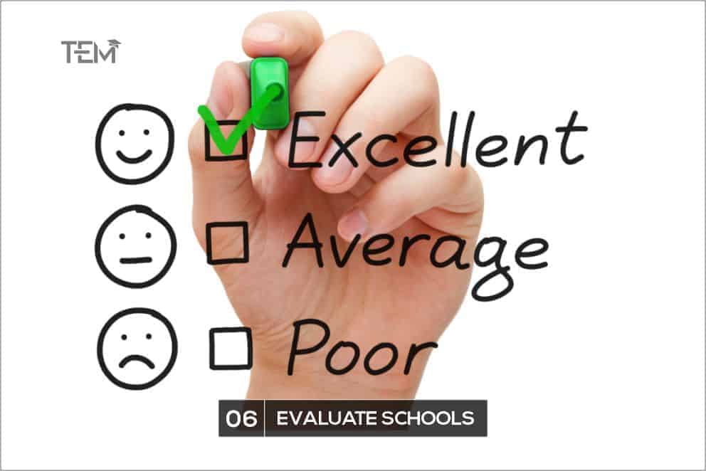 Evaluate schools